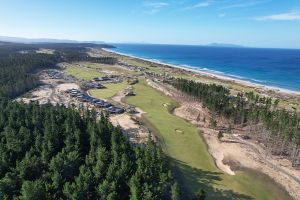 Te Arai (South) 1st Hole Back Aerial